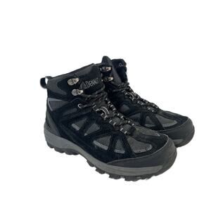 Denali Outback Hiking Boot Women Black leather Mid Top Lace Up Outdoor Shoes - 7